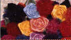 bunch of ribbon roses