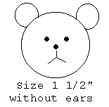 Pattern for bear's head