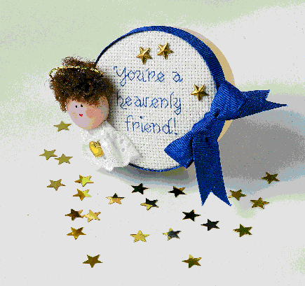 Cross Stitch Angel Box