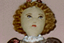 Close up of doll face