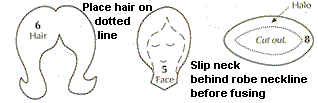 Hair, Face Halo and Hands Pattern