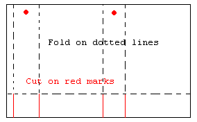 Diagram for making the ornament box