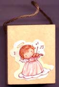 Wooden Bag Angel Ornament