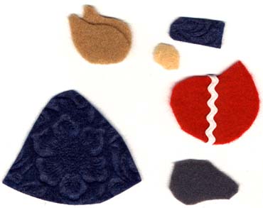 Pattern pieces for Sunbonnet Sue Angel